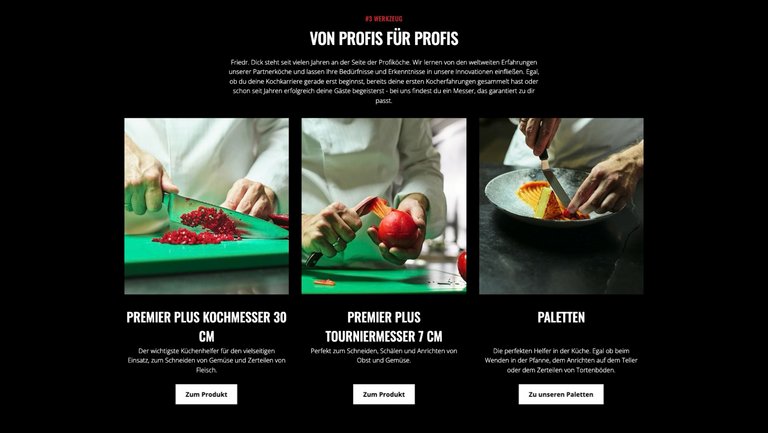 W&S Digitalagentur Projekt Website Relaunch Friedr. Dick Product Listing Desktop