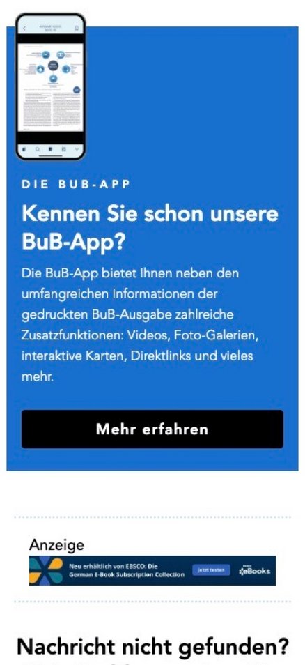 W&S Digitalagentur Projekt Website Relaunch BuB – Forum Bibliothek und Information Produktteaser Mobile