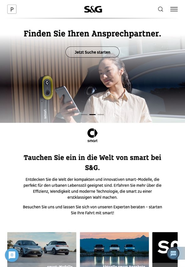 W&S Digitalagentur Projekt Website Relaunch S&G Automobil Product Listing Tablet