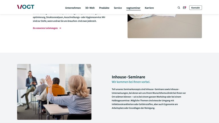 W&S Digitalagentur Projekt Website Relaunch Vogt Seminarseite Desktop