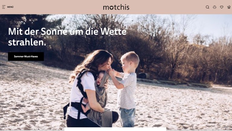 W&S Digitalagentur Projekt Shopware Shop Motchis Startseite Desktop