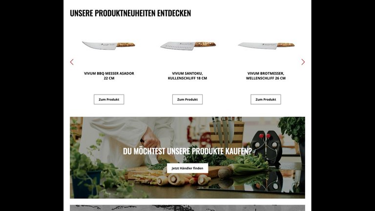 W&S Digitalagentur Projekt Website Relaunch Friedr. Dick Product Listing Desktop