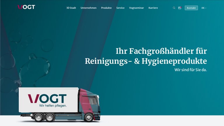 W&S Digitalagentur Projekt Website Relaunch Vogt Startseite Desktop