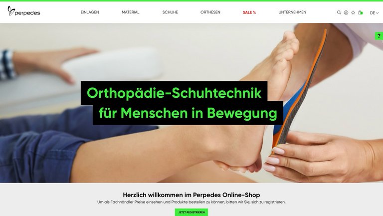 W&S Digitalagentur Projekt Website Relaunch Perpedes Startseite Desktop