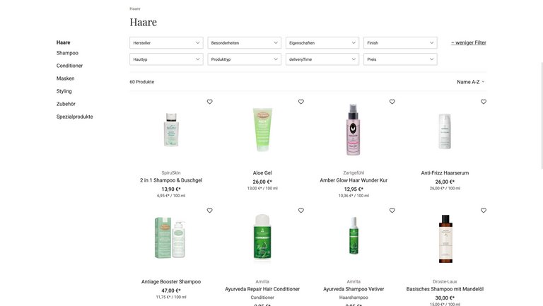 W&S Digitalagentur Projekt Shopware Shop Kosmon Product Listing Desktop