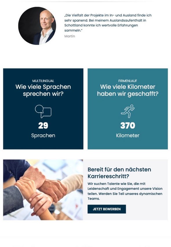 W&S Digitalagentur Projekt Website Relaunch Leonhardt, Andrä und Partner Statistik Tablet